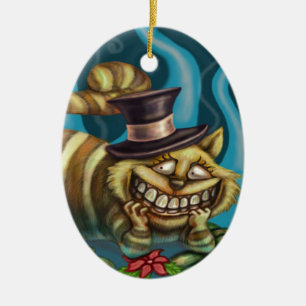 Cheshire Cat Ceramic Ornament