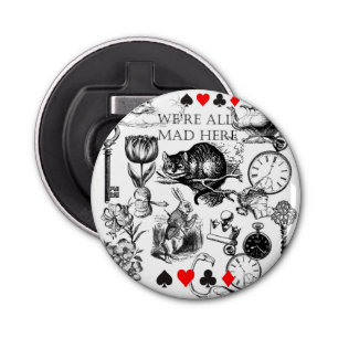 cheshire cat classic alice in wonderland art bottle opener