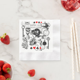 cheshire cat classic alice in wonderland art napkin