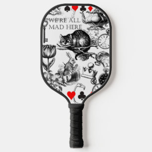 cheshire cat classic alice in wonderland character pickleball paddle