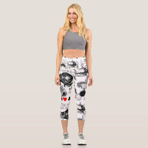 Cheshire Cat classic alice in wonderland mad Capri Leggings