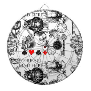 Cheshire Cat classic alice in wonderland mad Dartboard