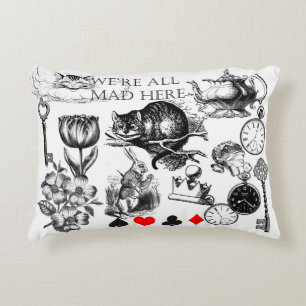 Cheshire Cat classic alice in wonderland mad Decorative Cushion