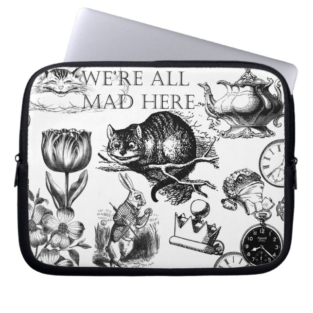 Cheshire Cat classic alice in wonderland mad Laptop Sleeve (Front)