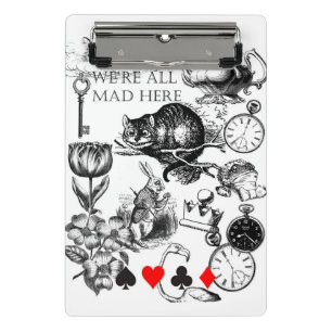 Cheshire Cat classic alice in wonderland mad Mini Clipboard