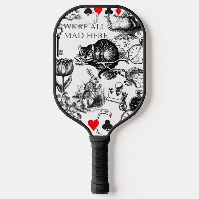 Cheshire Cat classic alice in wonderland mad Pickleball Paddle (Front)