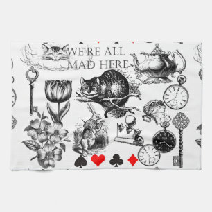 Cheshire Cat classic alice in wonderland mad Tea Towel