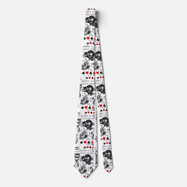 Cheshire Cat classic alice in wonderland mad Tie (Front)