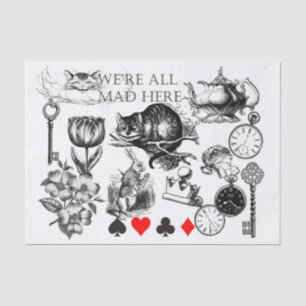 Cheshire Cat classic alice in wonderland mad Tissue Paper