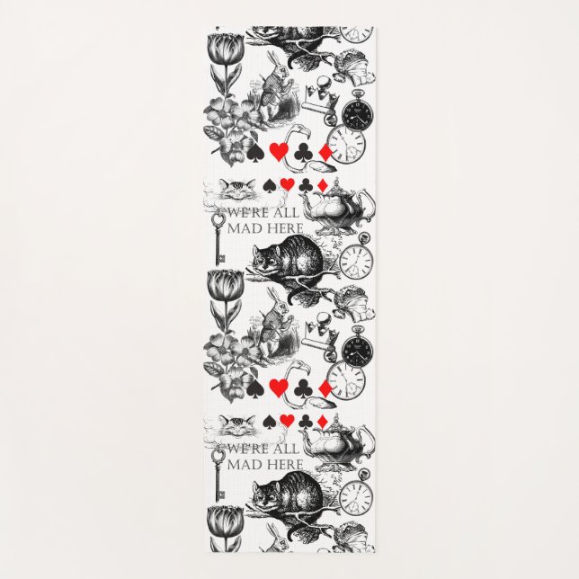 Cheshire Cat classic alice in wonderland mad Yoga Mat (Front)