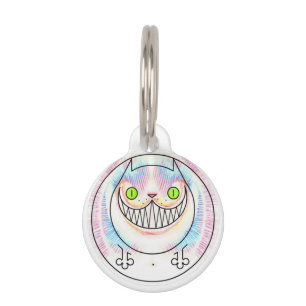 Cheshire Cat Fat Cat Personalised Cat Name Tag