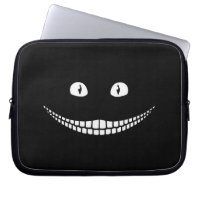 Cheshire Cat Grin Black Electronics Bag