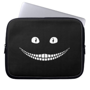 Cheshire Cat Grin Black Electronics Bag