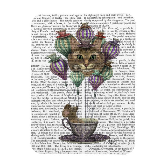 Cheshire Cat Hot Air Balloon Magnet (Vertical)
