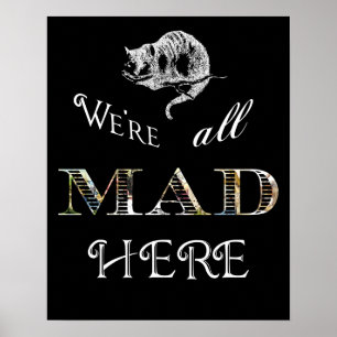 Cheshire Cat Mad Alice Poster or Print