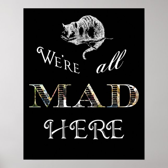 Cheshire Cat Mad Alice Poster or Print (Front)