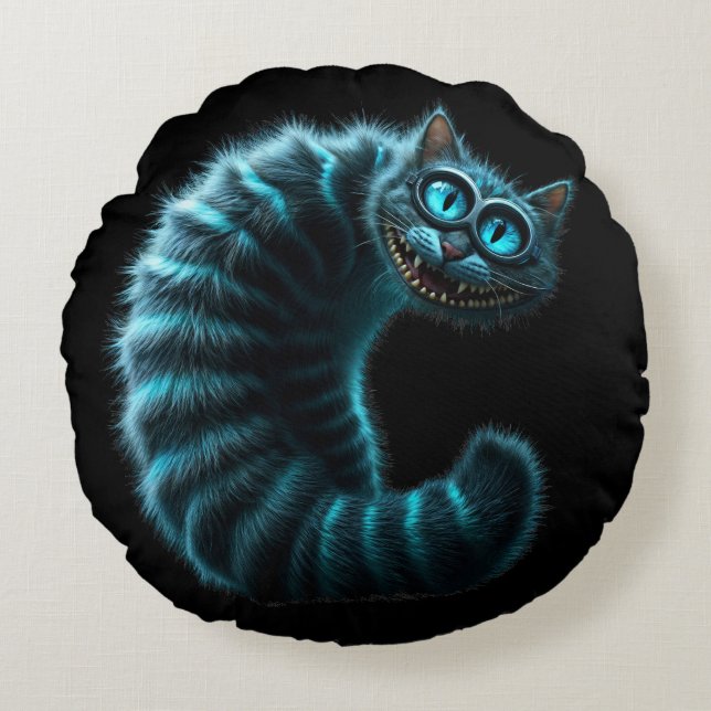 Cheshire Cat Round Cushion (Front)