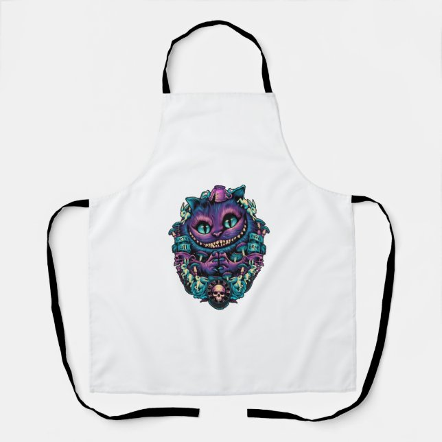 Cheshire Cat shirt Alice in Wonderland Graphic   Apron (Front)