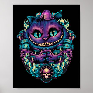 Cheshire Cat Shirt Alice In Wonderland Graphic  Poster
