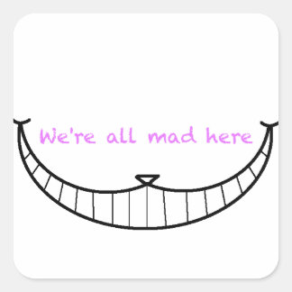 Cheshire Cat Smile Square Sticker