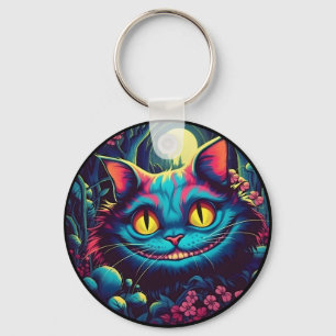 Cheshire Cat Smiling Alice in Wonderland  Key Ring