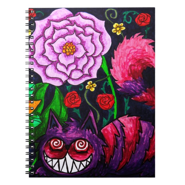 Cheshire Cat Spiral Note Book 6.5 x 8.75 (Front)