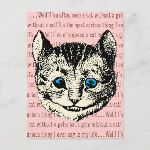 Cheshire Cat - Vintage Alice in Wonderland Postcard