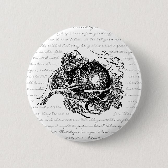 Cheshire Cat - We're all mad here 6 Cm Round Badge (Front)