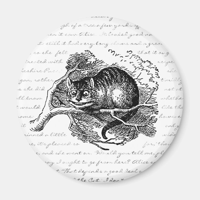 Cheshire Cat - We're all mad here Magnet (Front)