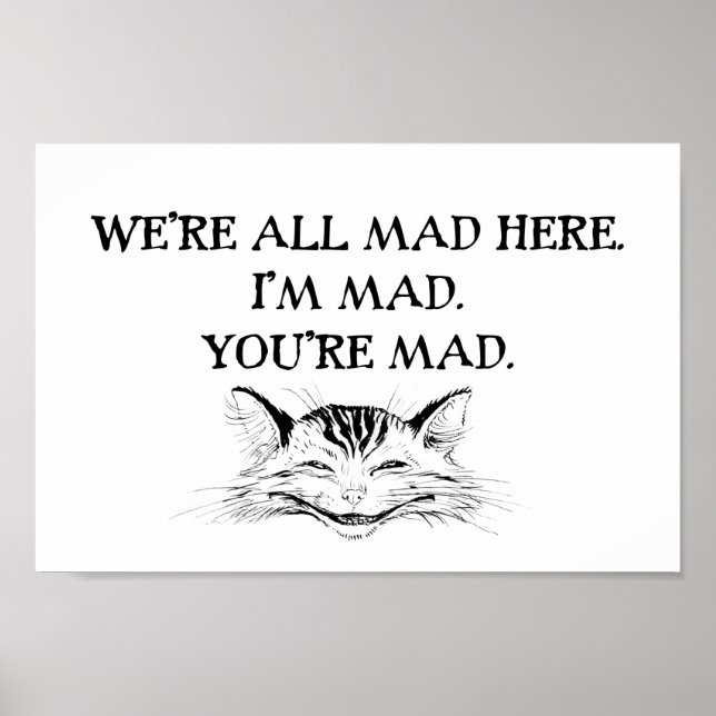 Cheshire Cat - We're All Mad Poster (Front)