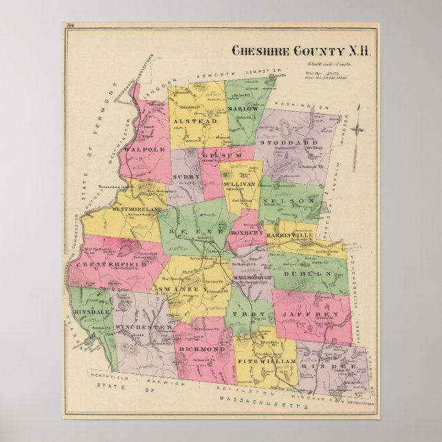 Cheshire County, NH Poster (Front)