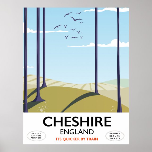 Cheshire, England travel poster (Front)