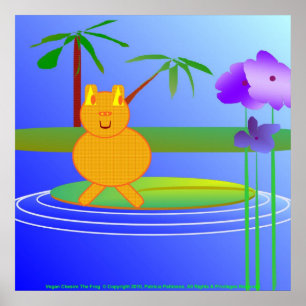 Chesire The Frog Goes Vegan Poster