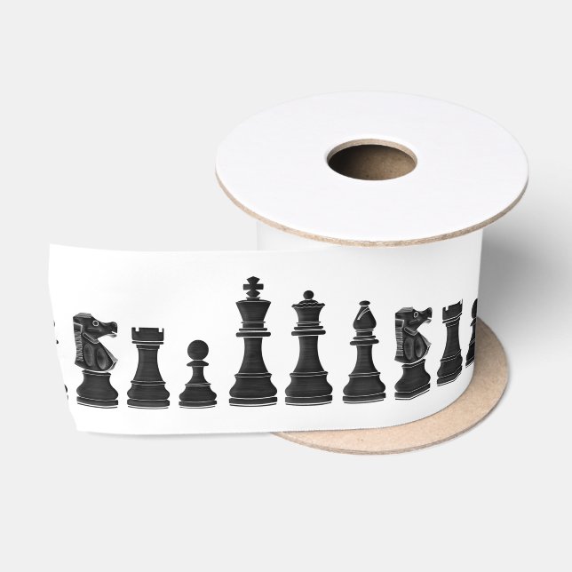 Chess 3 Inches Satin Ribbon (Spool)