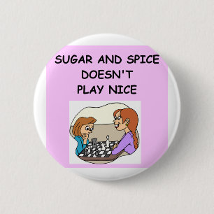 chess 6 cm round badge