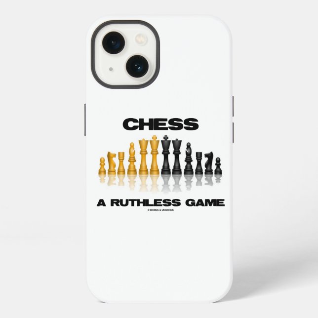 Chess A Ruthless Game Reflective Chess Set iPhone Case (Back)
