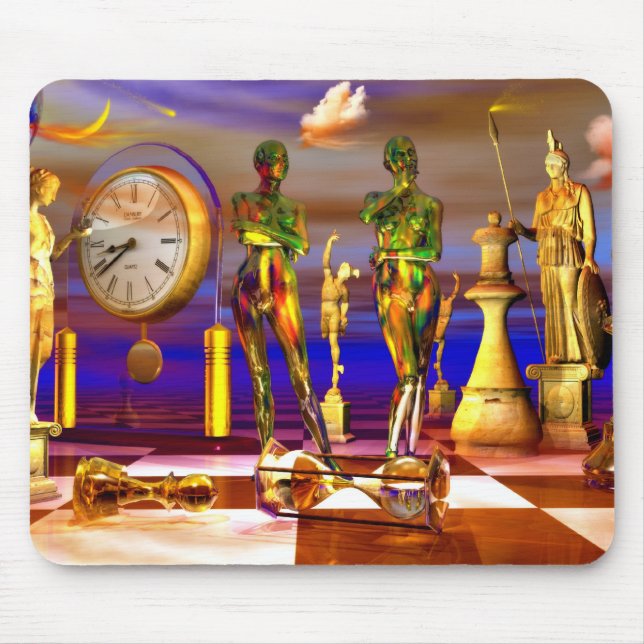 Chess art, chess rules, chess openings, mouse pad (Front)