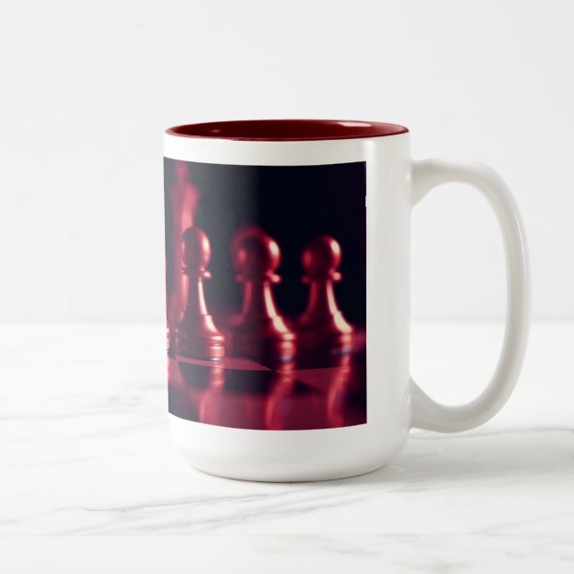 Chess Art Coffee Mug – Chess Board Design Print” (Right)