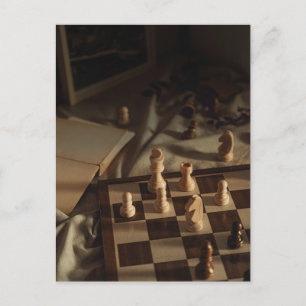 Chess art photo postcard