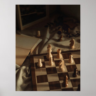 Chess art photograph poster