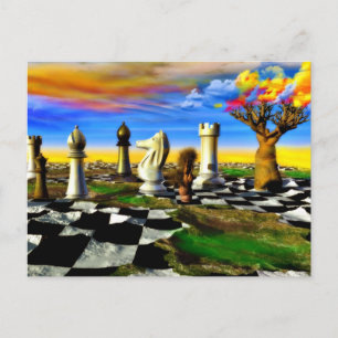 Chess Art Postcard