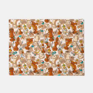 Chess battle doormat