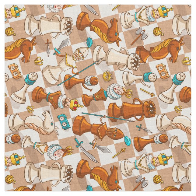 Chess battle fabric (Close Up)
