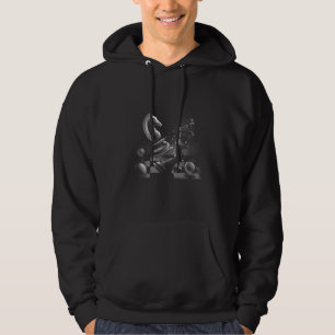 Chess Battle Outwit Your Opponent Black White Ches Hoodie