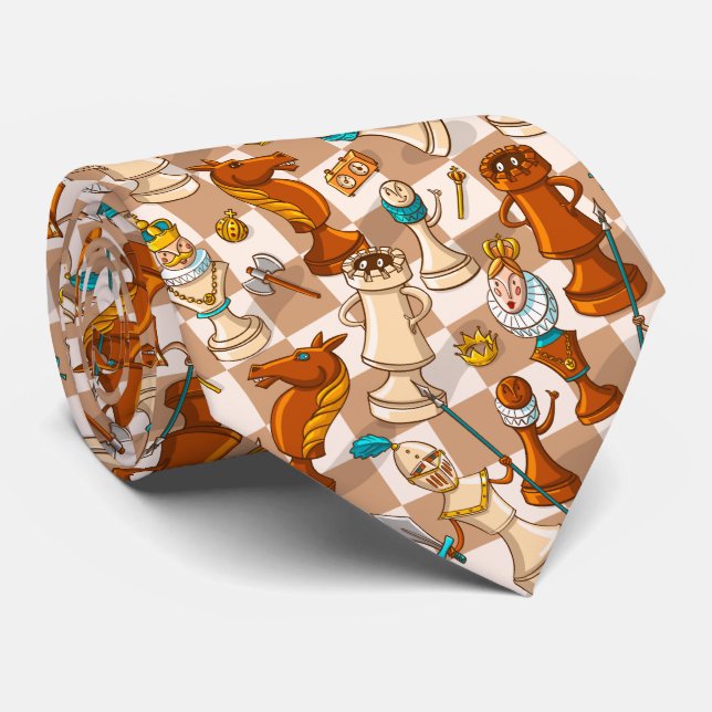 Chess battle tie (Rolled)