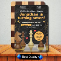 Chess Birthday Party Invitation Family Game Night
