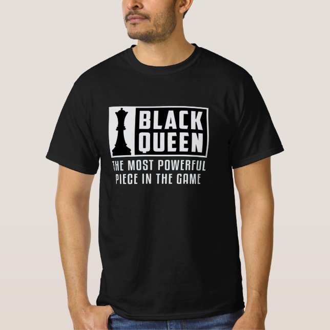 Chess Black Queen Chess Board Checkmate Board Gift T-Shirt (Front)