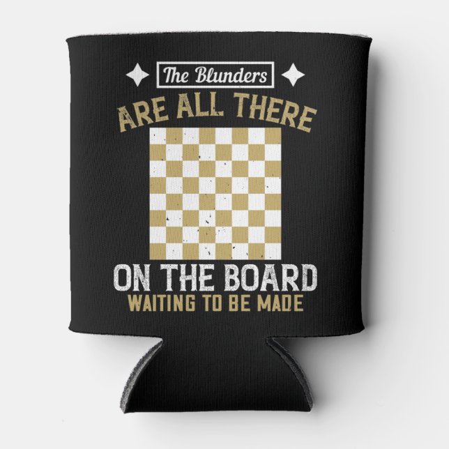Chess - Blunders are waiting to be made Can Cooler (Front)