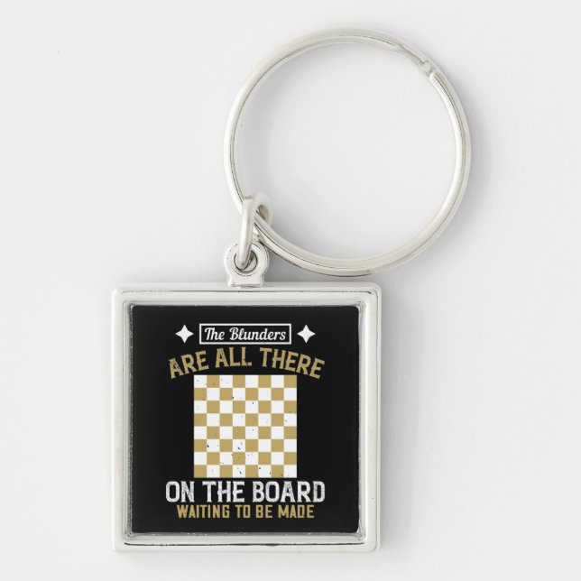 Chess - Blunders are waiting to be made Key Ring (Front)