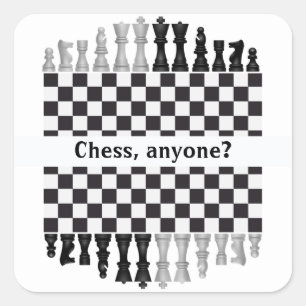 Chess Board and Pieces Design Sticker